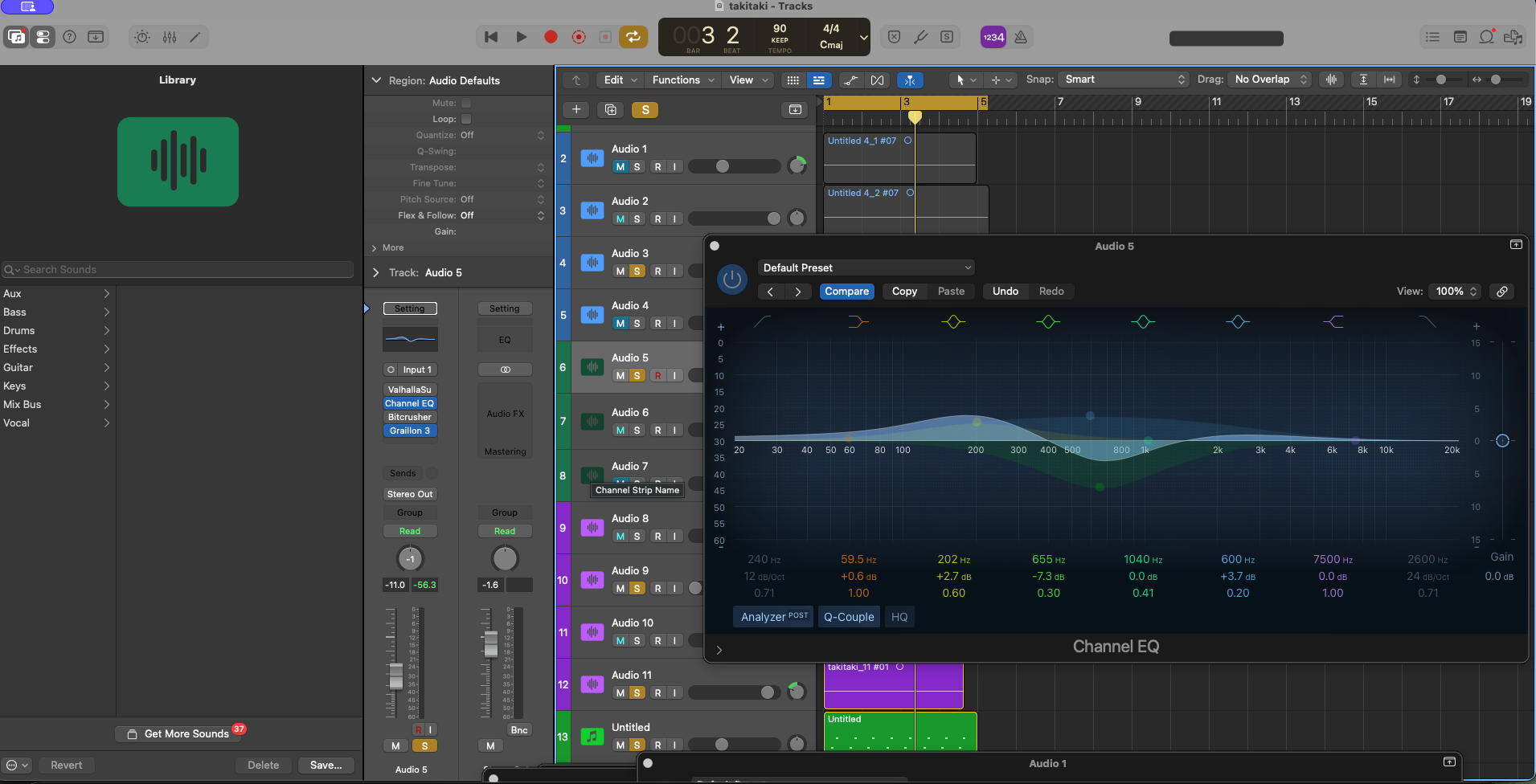 Channel EQ interface